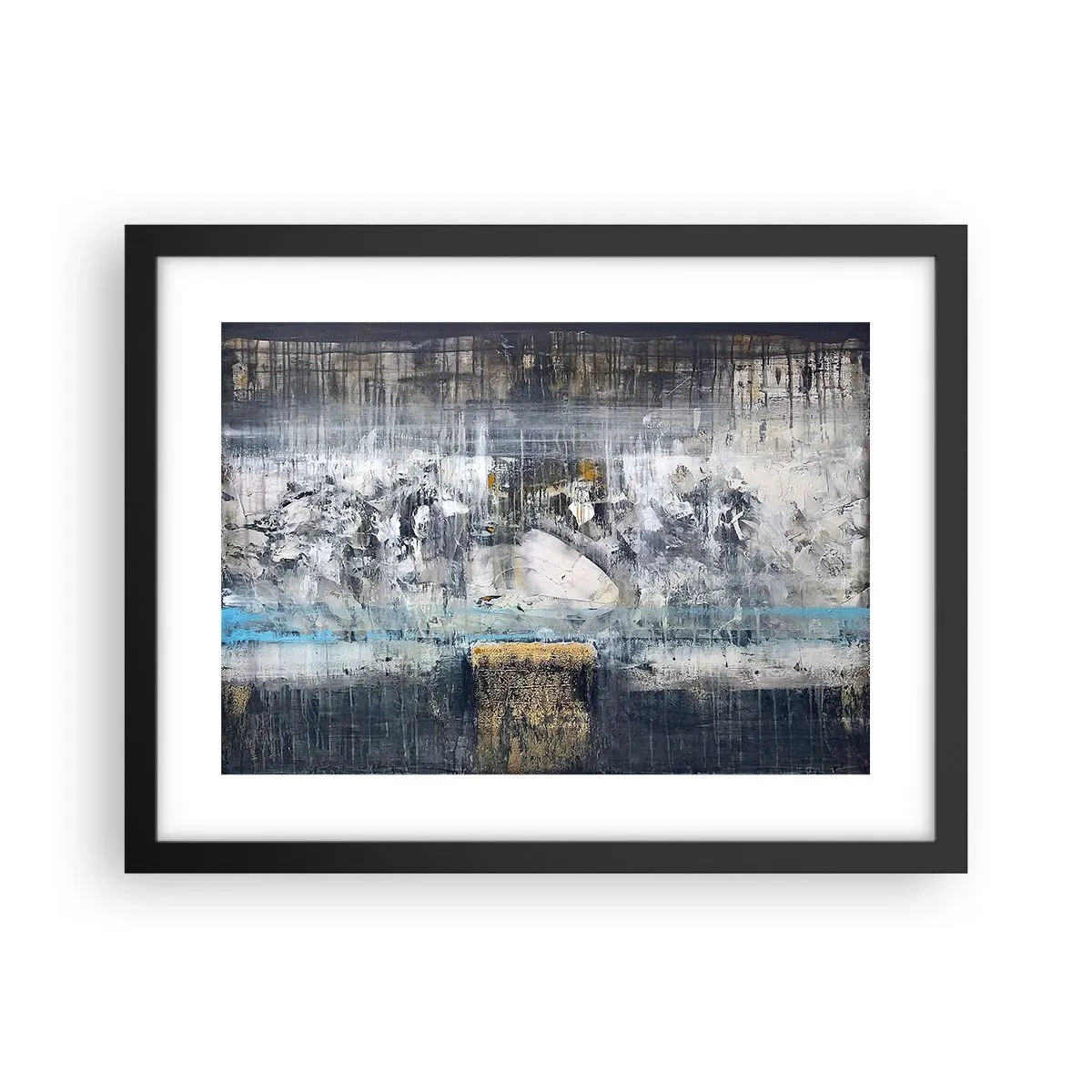 Plakat w czarnej ramie - Jak po lodzie, jak po grudzie - 40x30 cm