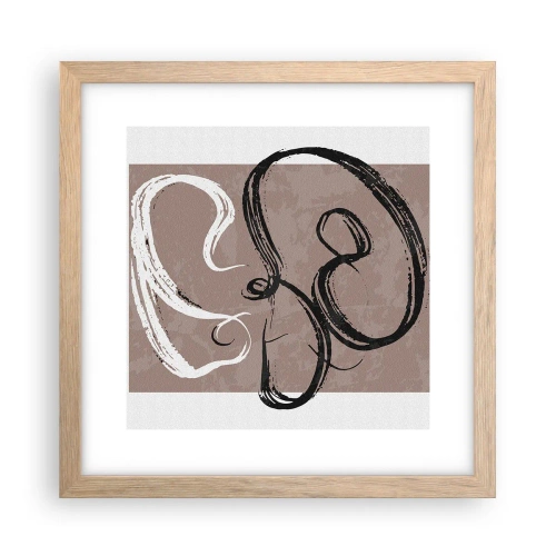 Plakat w ramie jasny dąb - Kompozycja – poszukiwanie pełni - 30x30 cm