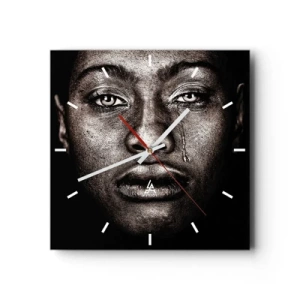 Zegar ścienny - Jedna łza - 40x40 cm