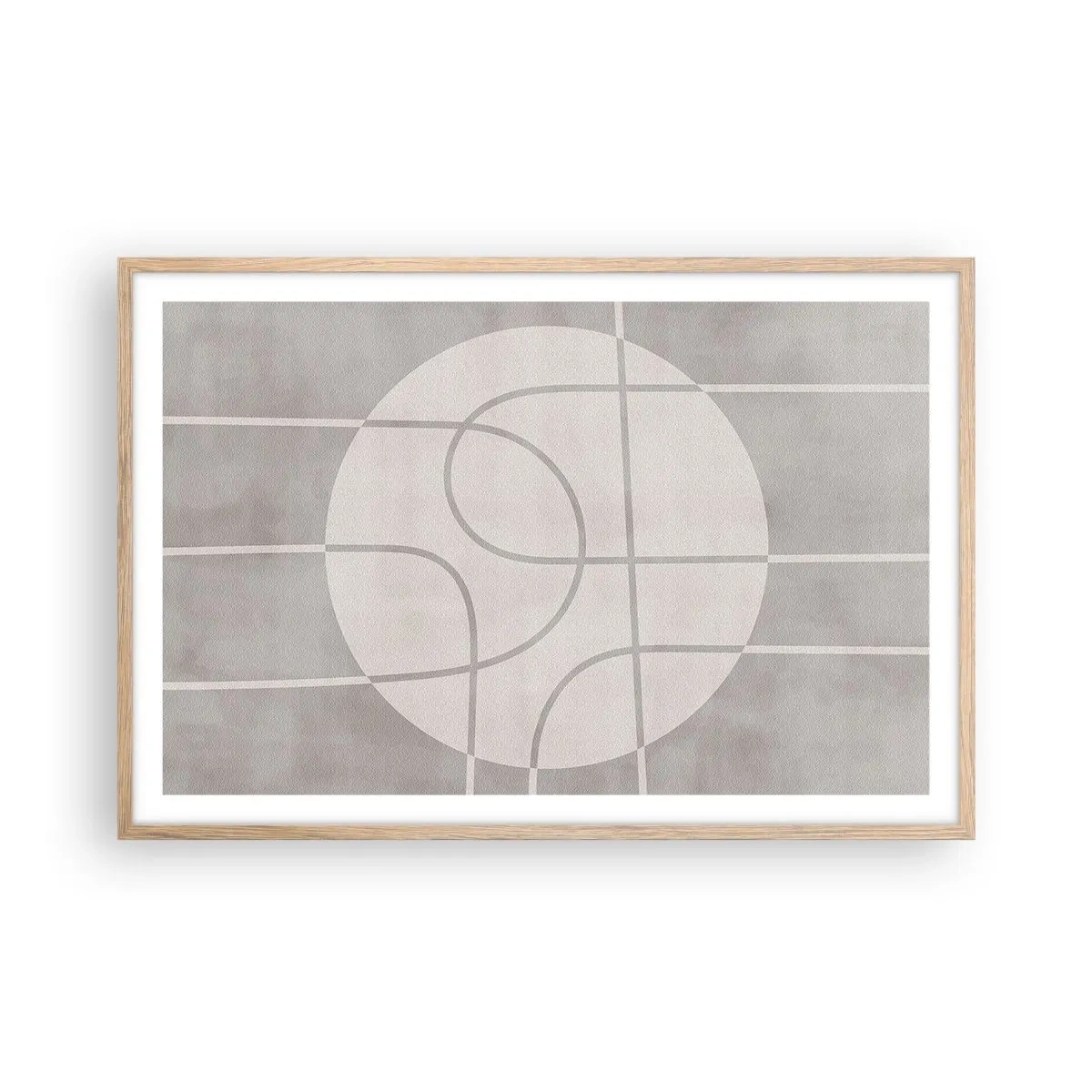 Plakat w ramie jasny dąb - Koliście i na wprost - 91x61 cm