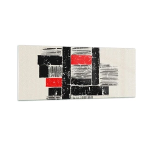 Obraz na szkle - Czerwone i czarne - 100x40 cm