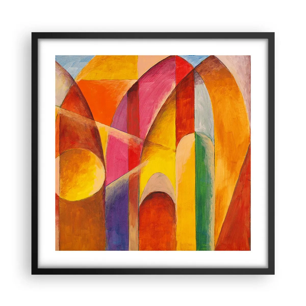 Plakat w czarnej ramie - Katedra słońca - 50x50 cm