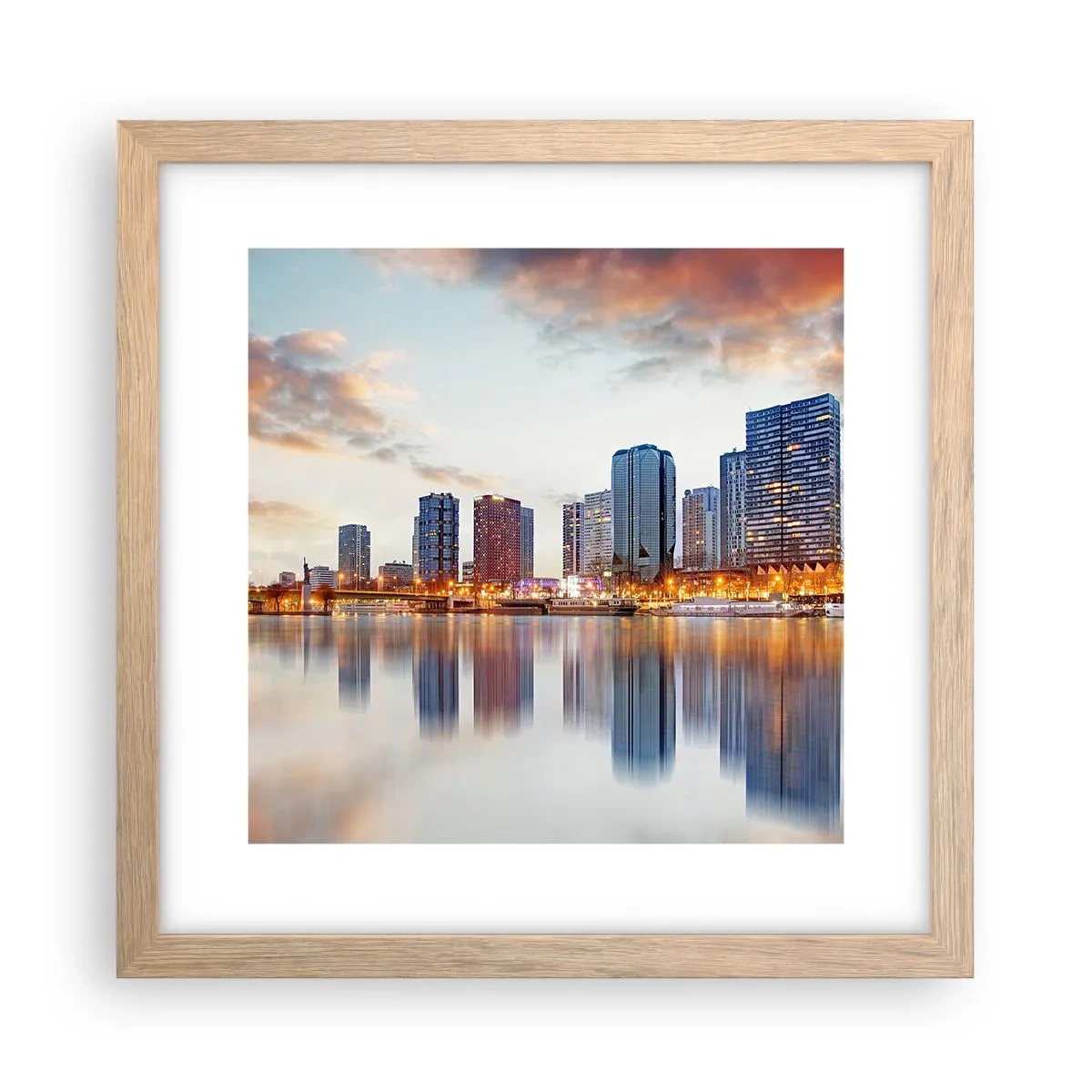 Plakat w ramie jasny dąb - Monumentalny spokój Paryża - 30x30 cm