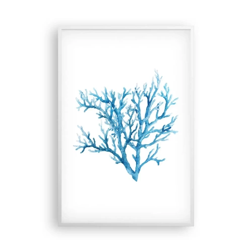 Plakat w białej ramie - Morski filigran - 61x91 cm