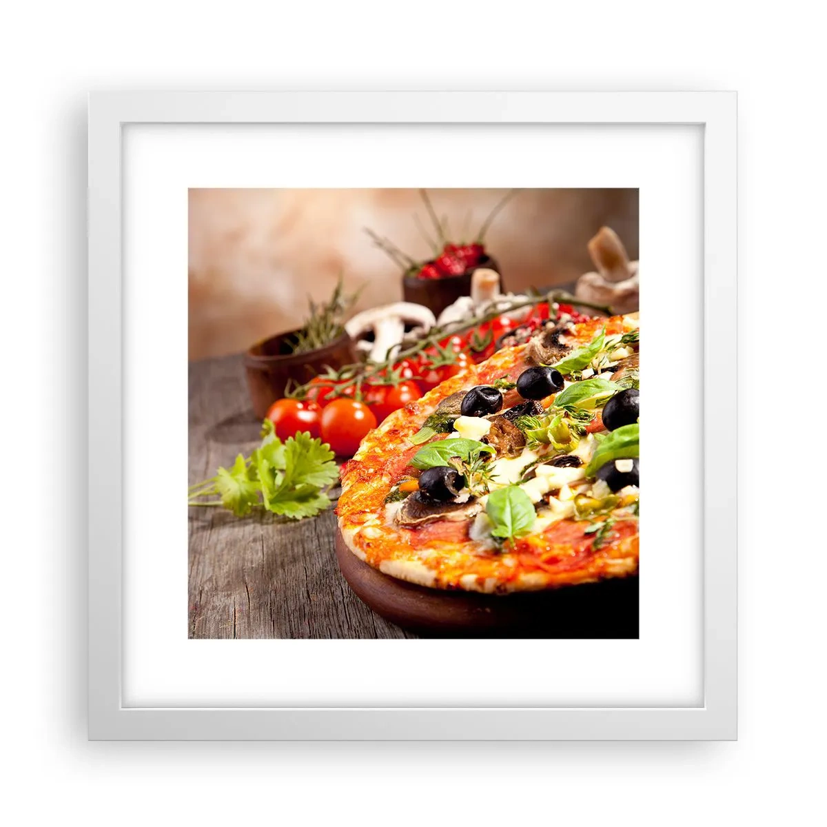 Plakat w białej ramie - Z tellurycznych ingrediencji - 30x30 cm