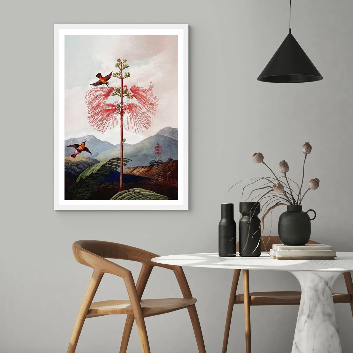 Plakat w białej ramie - W tropikalnym raju - 30x40 cm