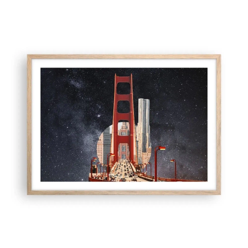 Plakat w ramie jasny dąb - Zawsze w centrum - 70x50 cm