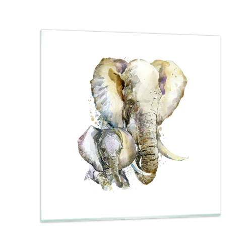 Obraz na szkle - Nie ma jak u mamy - 70x70 cm