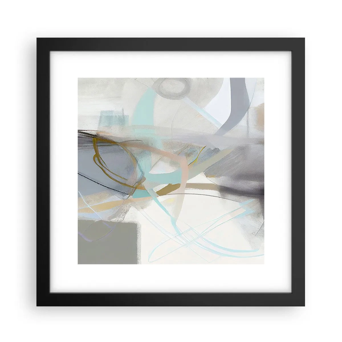 Plakat w czarnej ramie - Abstrakcja zamglona - 30x30 cm