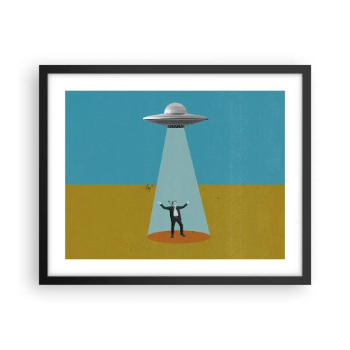 Plakat w czarnej ramie - Bliskie spotkanie - 50x40 cm