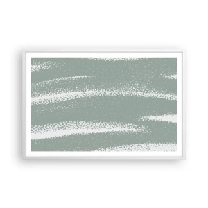Plakat w białej ramie - Abstrakcja w zimowym klimacie - 91x61 cm