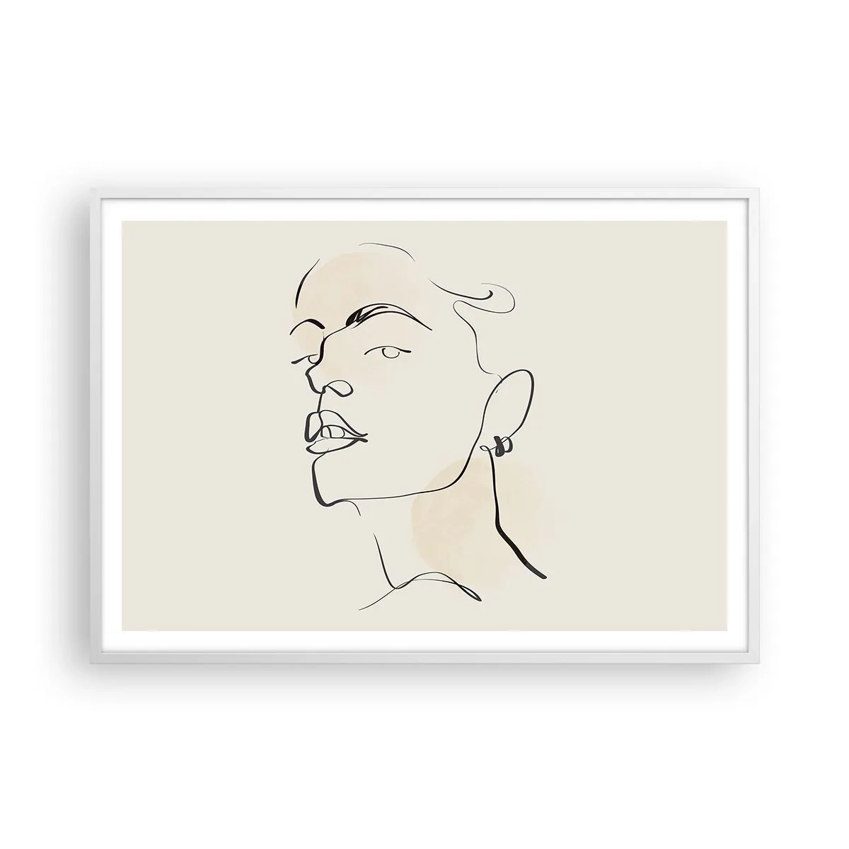 Plakat w białej ramie - Dumne spojrzenie - 100x70 cm