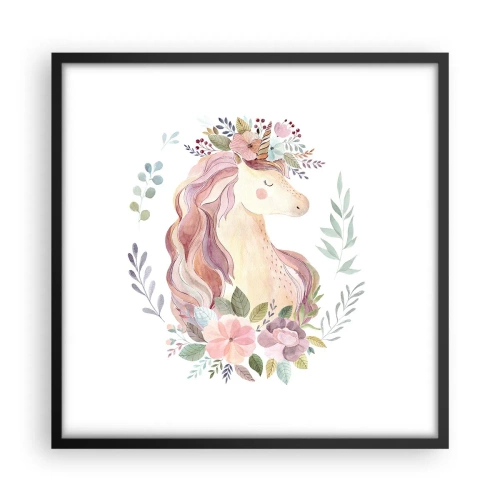 Plakat w czarnej ramie - Zaproszenie do świata baśni - 50x50 cm