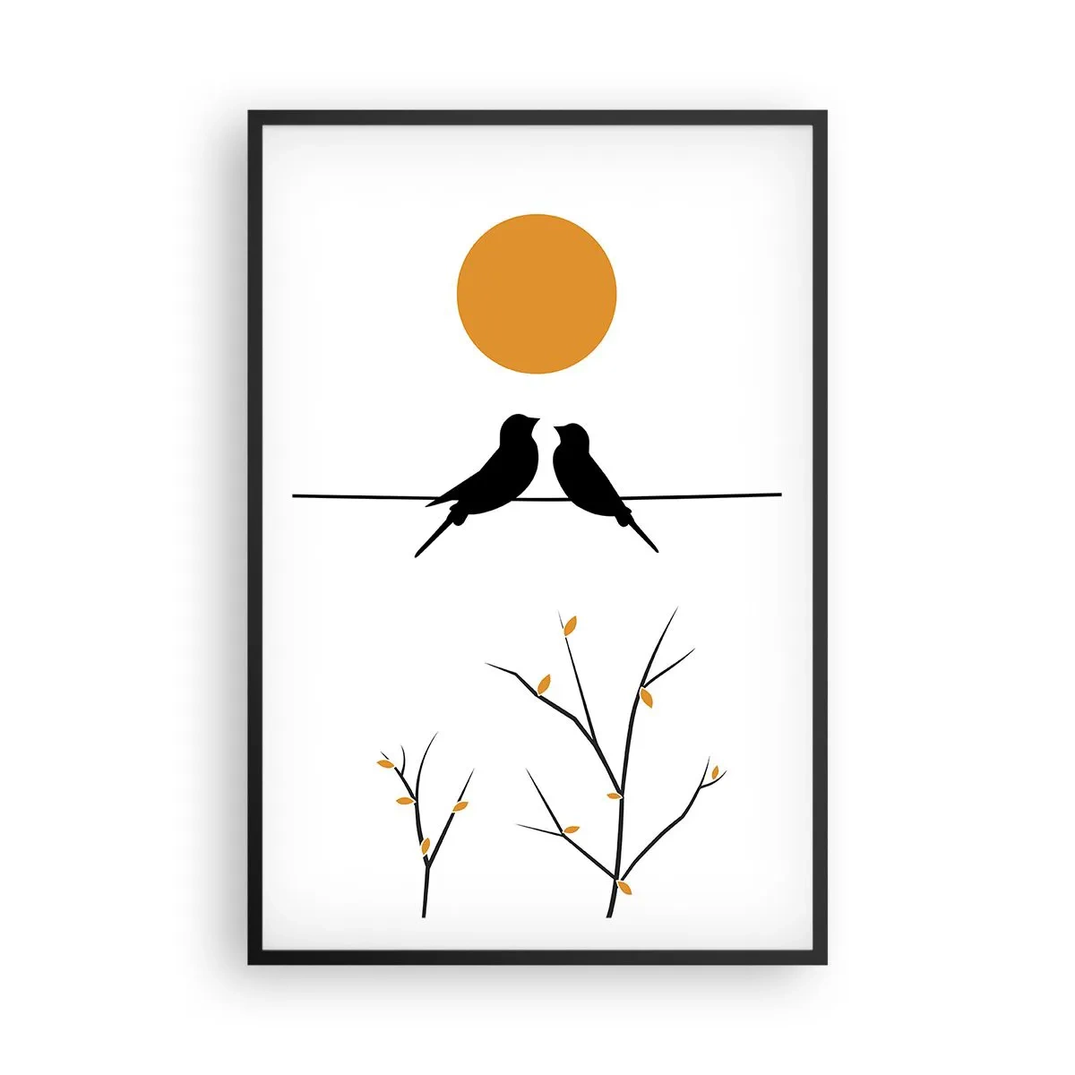 Plakat w czarnej ramie - Słowiczy wieczór - 61x91 cm