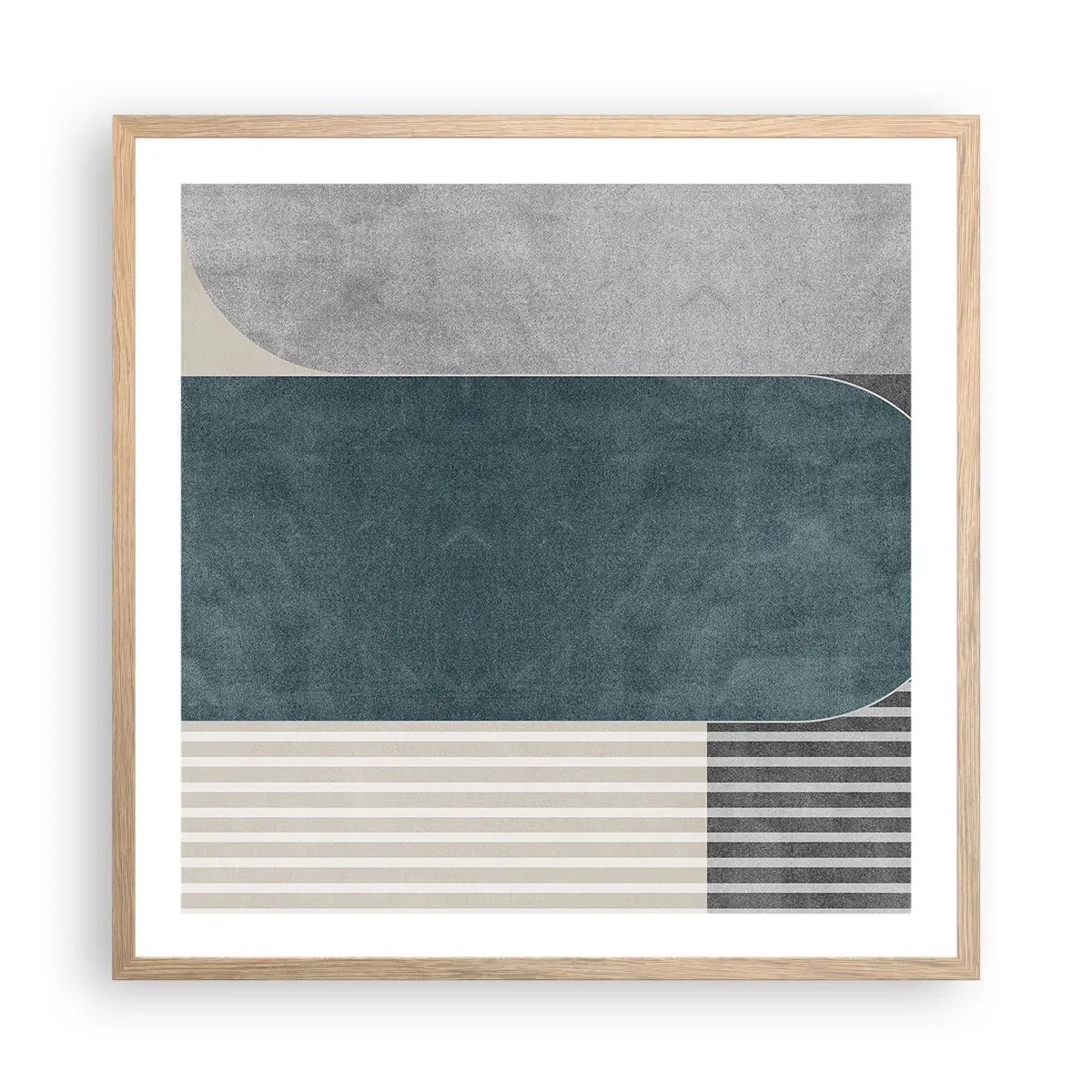 Plakat w ramie jasny dąb - Kompozycja na poziomie - 60x60 cm