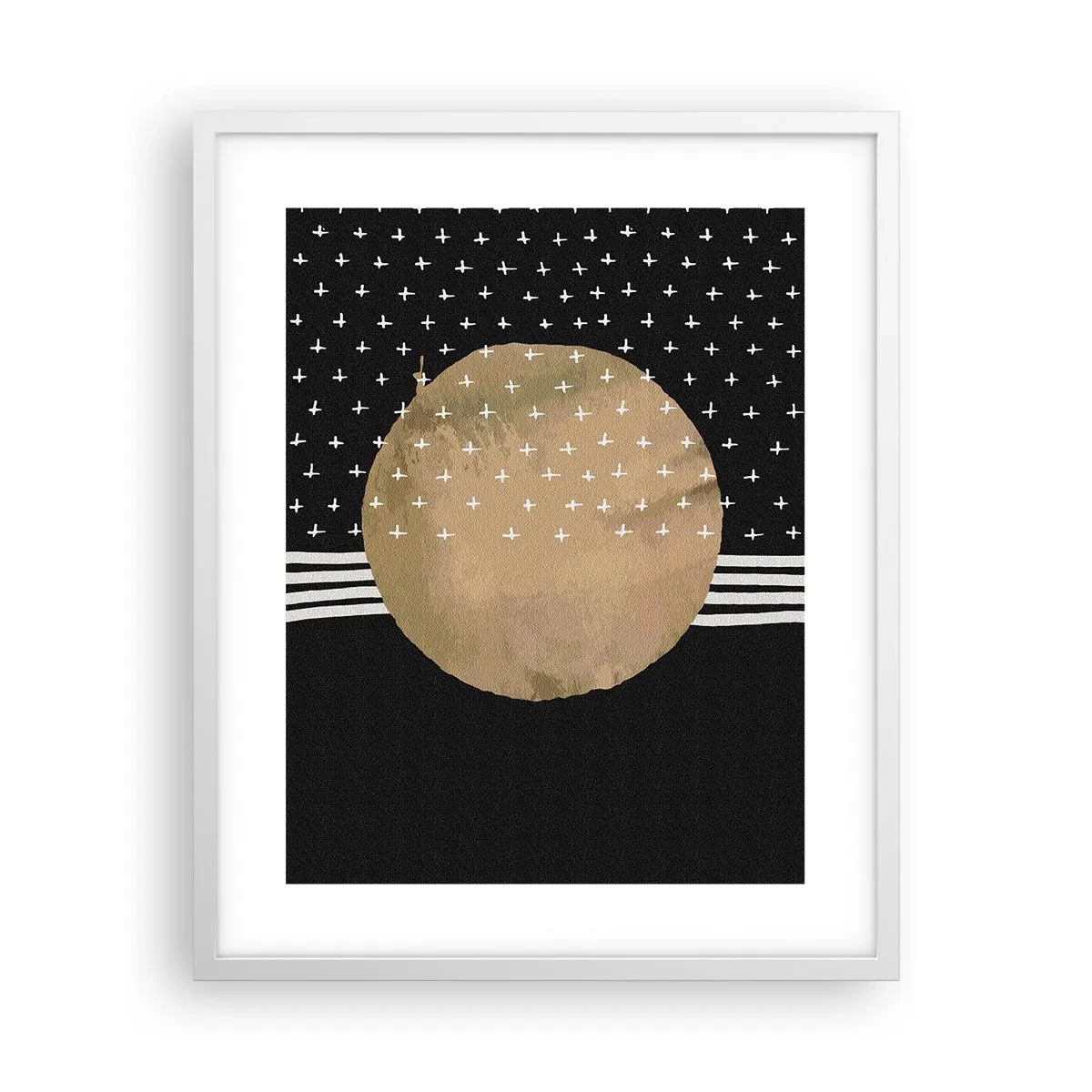 Plakat w białej ramie - Kompozycja: flaga galaktyki - 40x50 cm