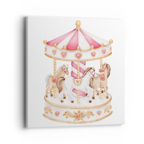 Obraz na płótnie - Słodki świat dzieciństwa - 40x40 cm