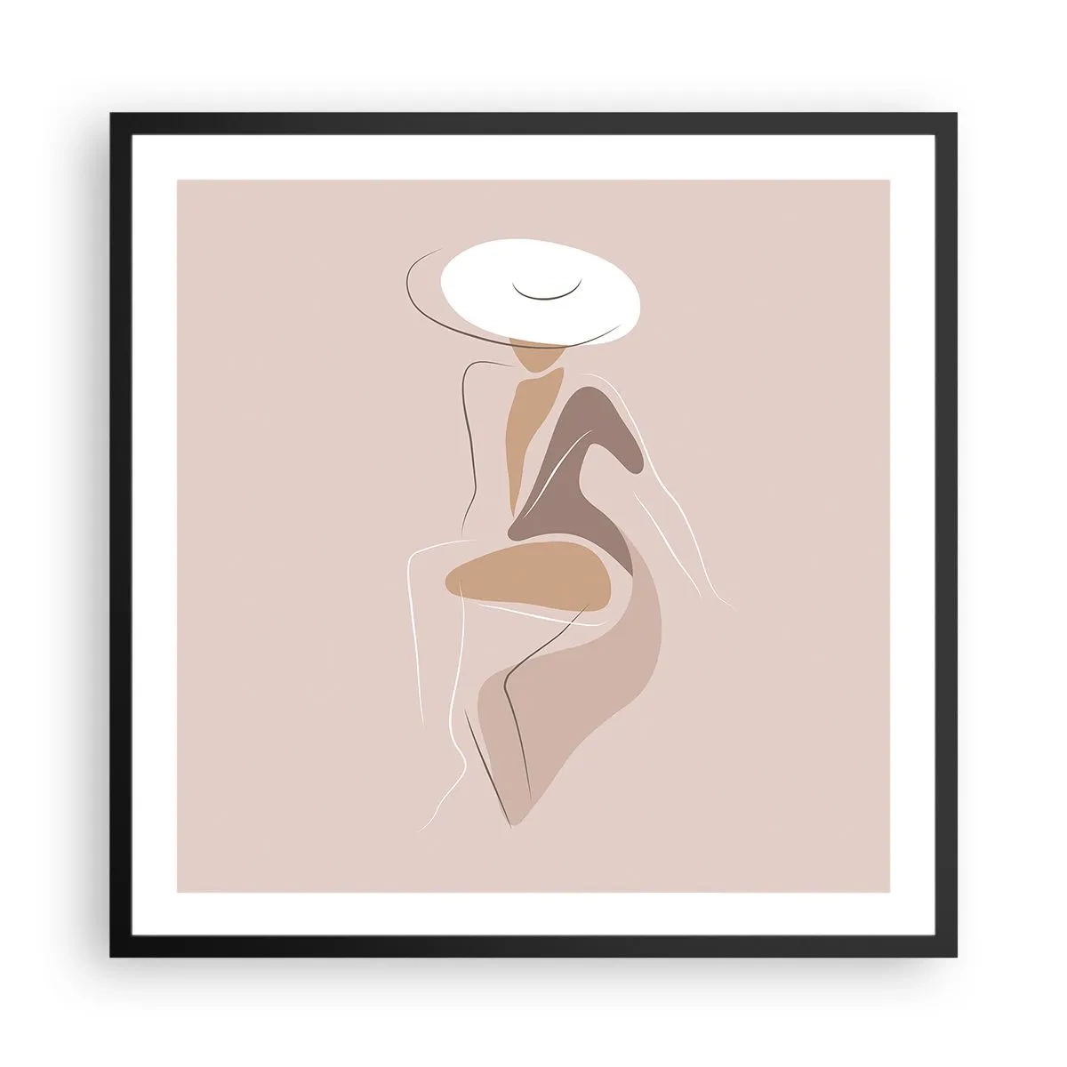 Plakat w czarnej ramie - Damą być - 60x60 cm