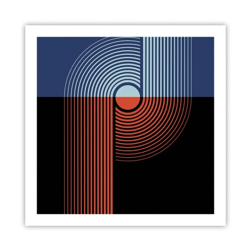 Plakat - W geometrycznym uścisku - 60x60 cm