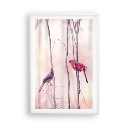 Plakat w białej ramie - Opowieść różowego lasu - 61x91 cm