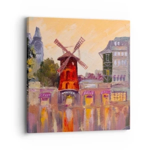 Obraz na płótnie - Paryskie ikony – Moulin Rouge - 40x40 cm