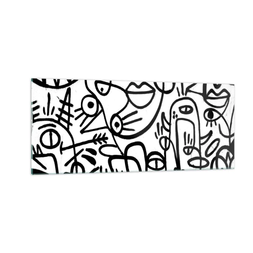 Obraz na szkle - Twarze i miraże - 100x40 cm