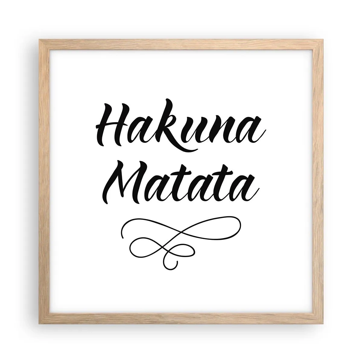 Plakat w ramie jasny dąb - Najlepsza rada - 40x40 cm