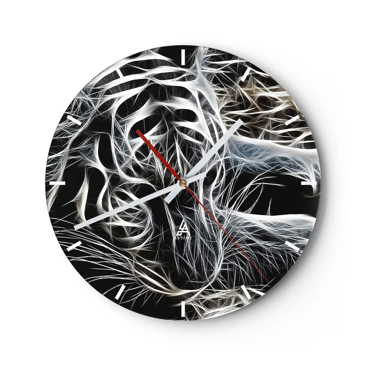 Zegar ścienny - Studium kociej lekkości - 40x40 cm