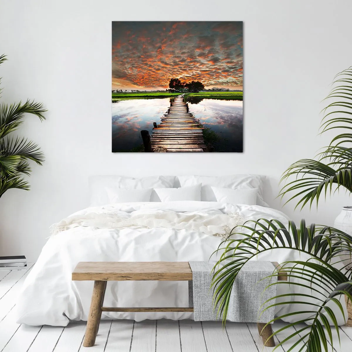 Obraz na płótnie - Rozłóż ramiona - oddychaj  - 50x50 cm