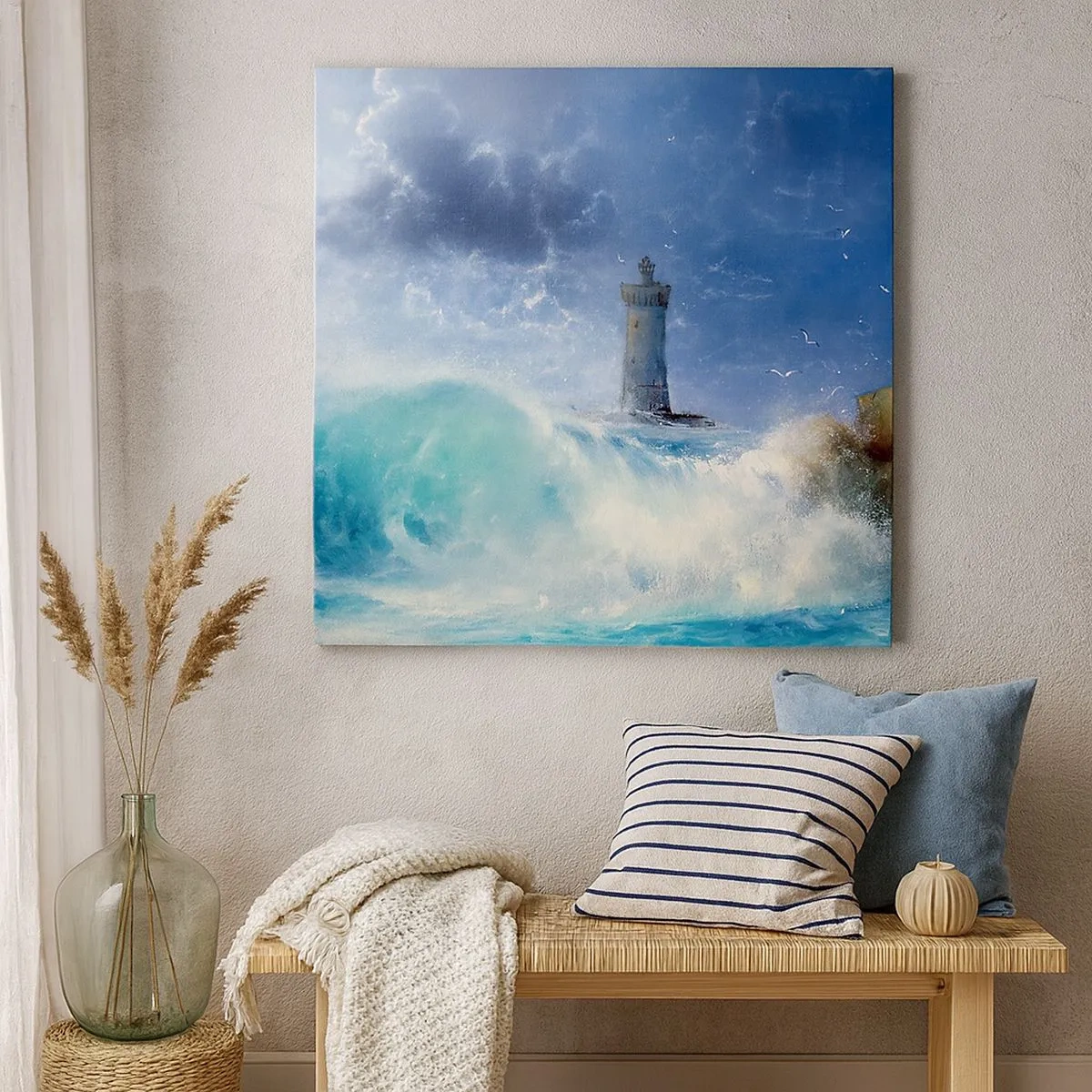 Obraz na płótnie - Na straży przeciw żywiołom - 30x30 cm