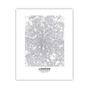 Plakat - Mapa londyńskiego labiryntu - 40x50 cm