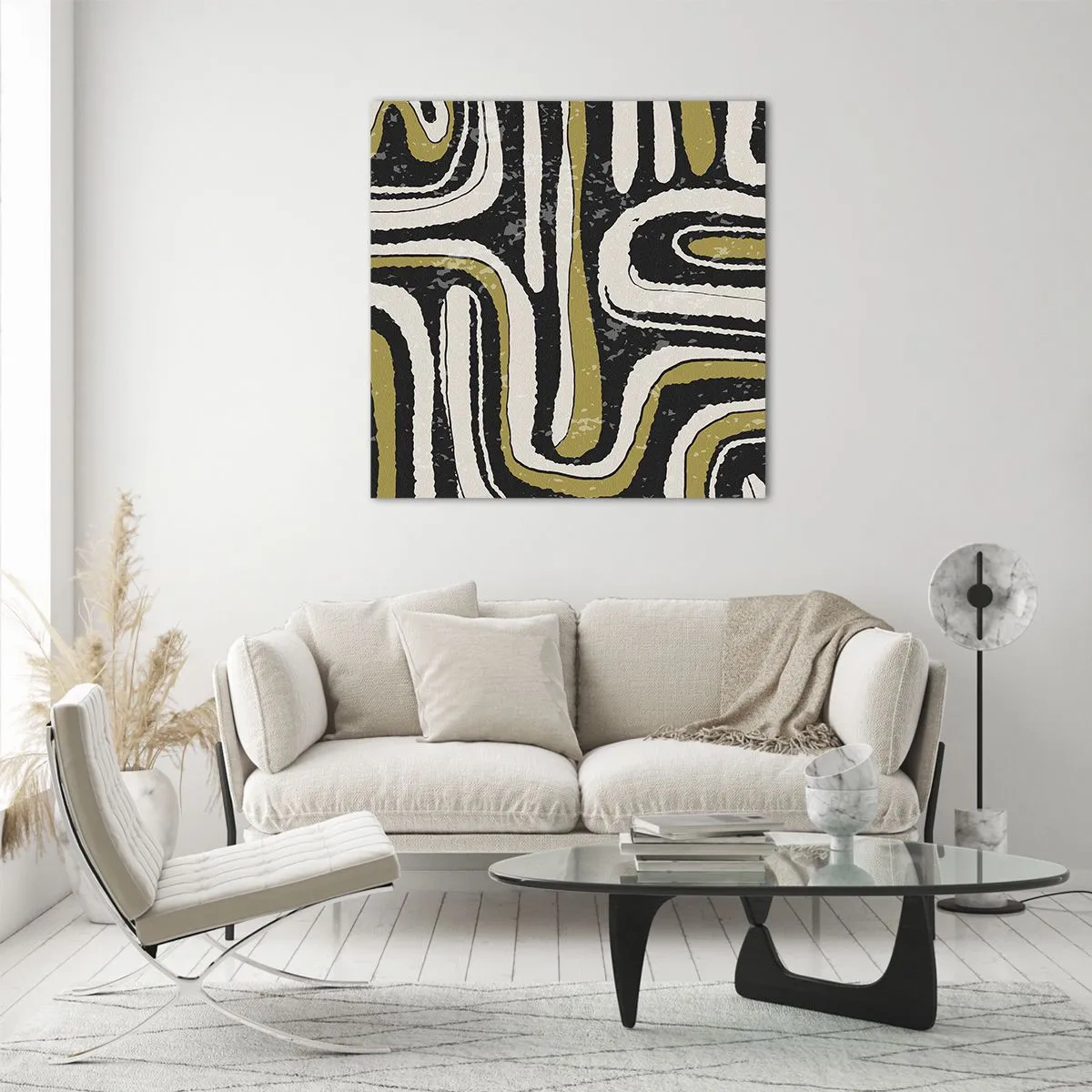 Obraz na szkle - Kompozycja: trakty i zaułki - 70x70 cm