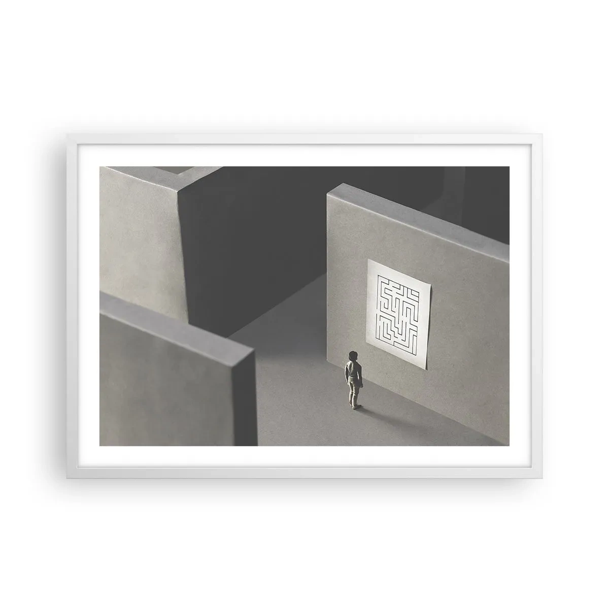 Plakat w białej ramie - Ale gdzie jestem? - 70x50 cm