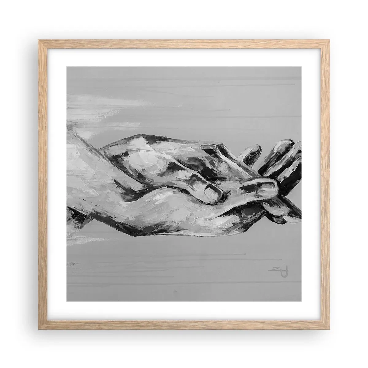 Plakat w ramie jasny dąb - Początek… - 50x50 cm