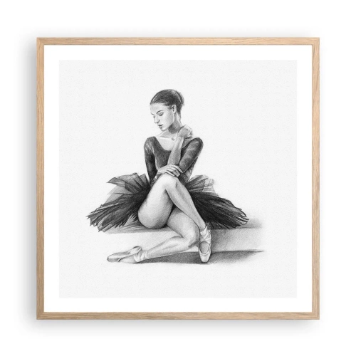 Plakat w ramie jasny dąb - Zaczarowana tańcem - 60x60 cm