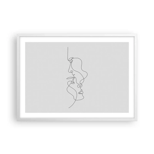 Plakat w białej ramie - Żar rzewnych żądz - 70x50 cm