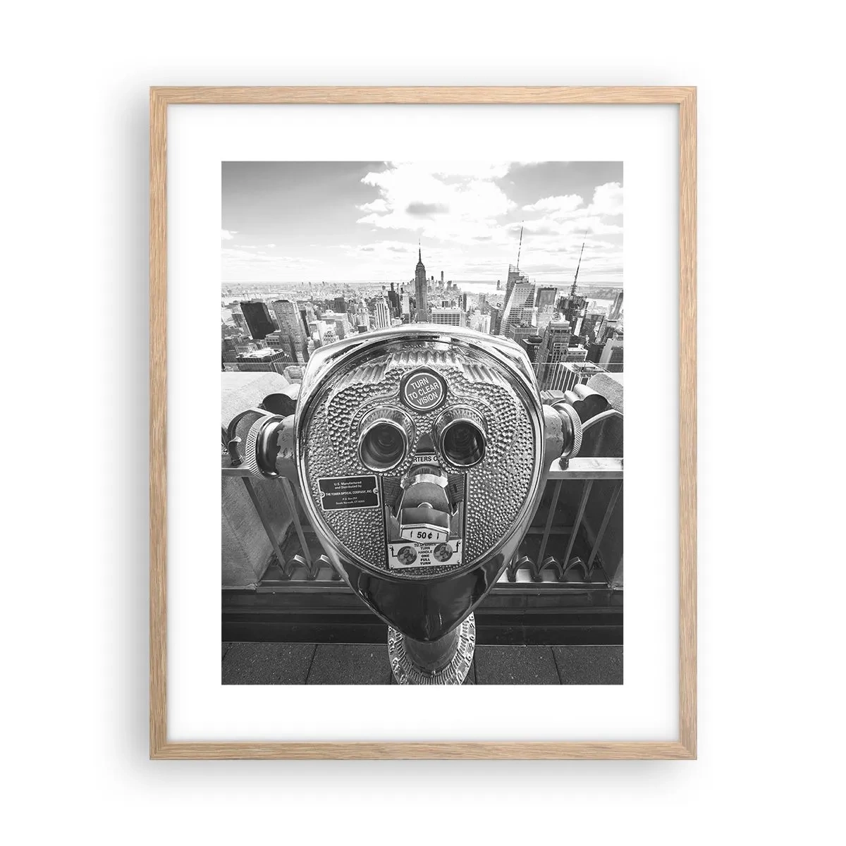 Plakat w ramie jasny dąb - Miasto nad miastami - 40x50 cm