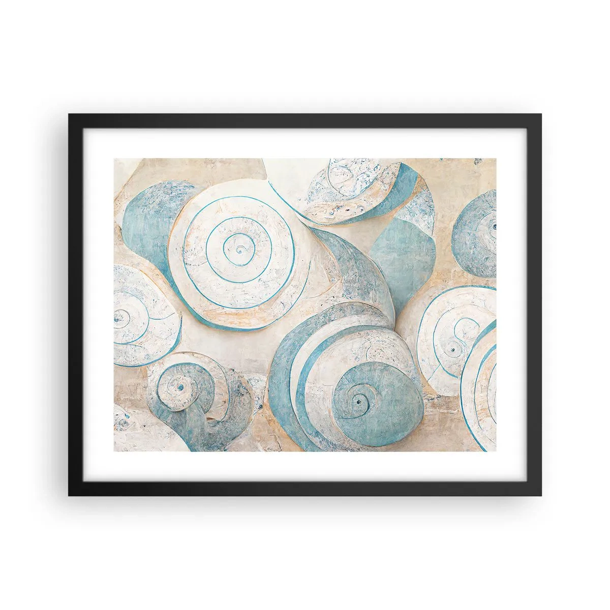 Plakat w czarnej ramie - Co kryje muszla? - 50x40 cm