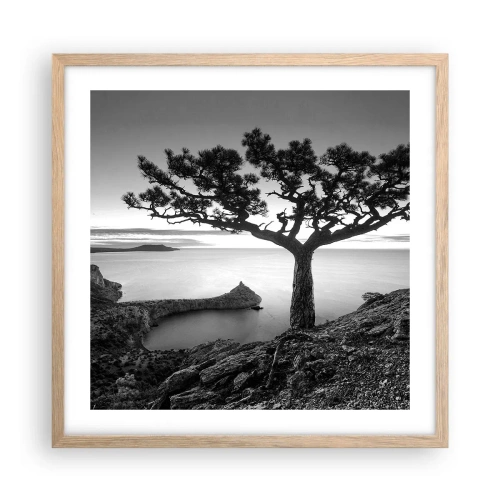 Plakat w ramie jasny dąb - Spokój aż po horyzont - 50x50 cm