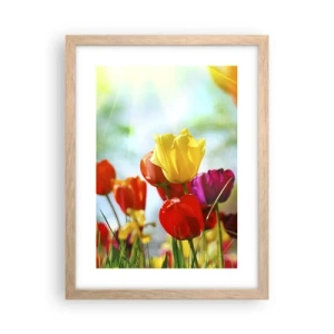 Plakat w ramie jasny dąb - Wszystkie barwy słońca - 30x40 cm