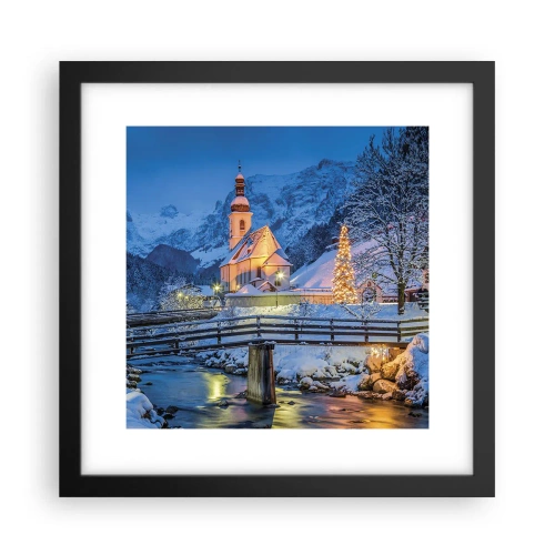 Plakat w czarnej ramie - Duch Świąt - 30x30 cm