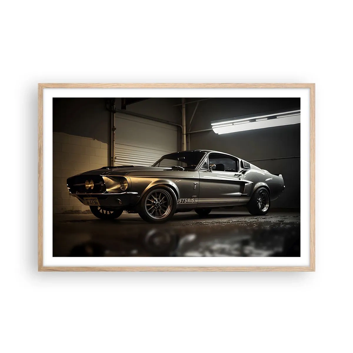 Plakat w ramie jasny dąb - Powrót do przeszłości - 91x61 cm