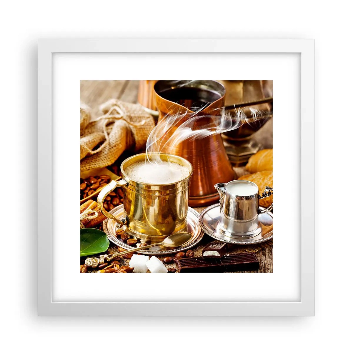 Plakat w białej ramie - Miłego dnia! - 30x30 cm