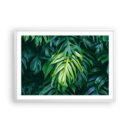 Plakat w białej ramie - Zanurzyć się w świeżości - 70x50 cm