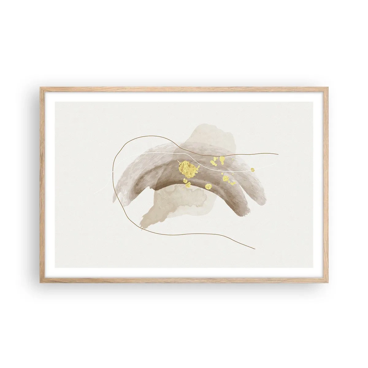 Plakat w ramie jasny dąb - Napotkane w przestrzeni - 91x61 cm