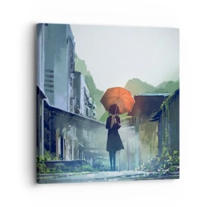 Obraz na płótnie - Ożywczy deszcz - 30x30 cm