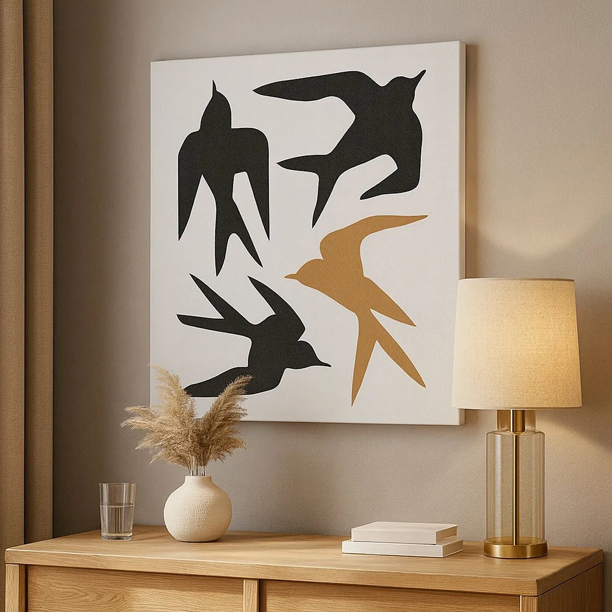 Obraz na płótnie - Jaskółcze zabawy - 30x30 cm