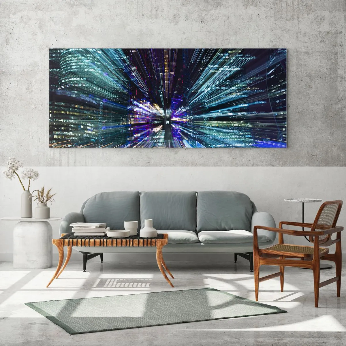 Obraz na szkle - Przejście w nadprzestrzeń - 90x30 cm