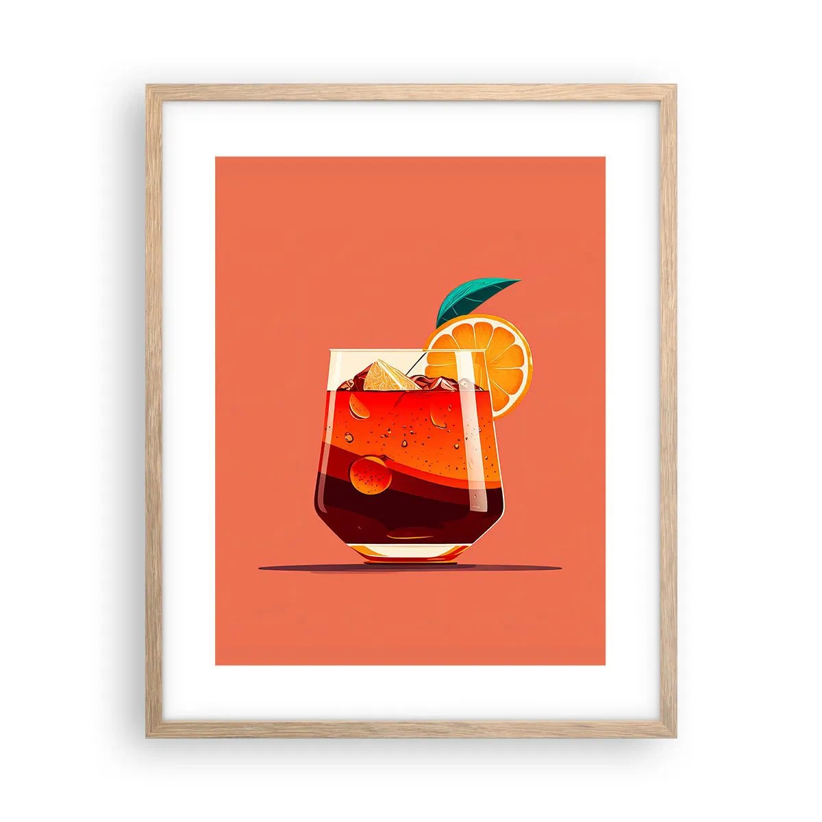 Plakat w ramie jasny dąb - Letnie orzeźwienie - 40x50 cm