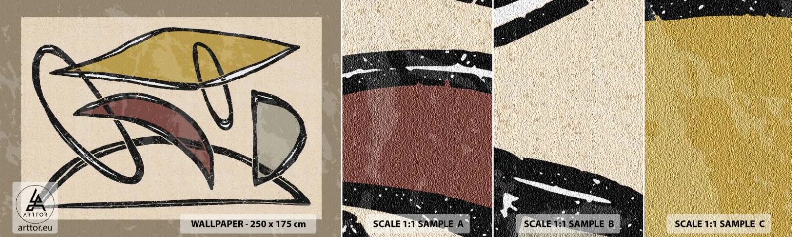 Fototapeta Próbka Samoprzylepna Deluxe Sticker - Piony i poziomy - Nowoczesny, Abstrakcja, Sztuka - 100x30 cm